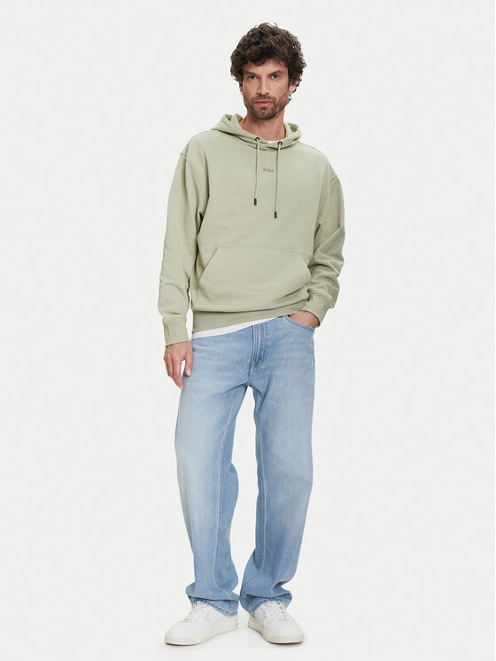BOSS BOSS Felpa WeSmallhood 50514530 Verde Regular Fit