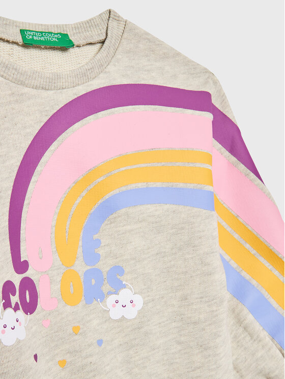 United Colors Of Benetton United Colors Of Benetton Majica dugih rukava 3J68G107W Siva Regular Fit
