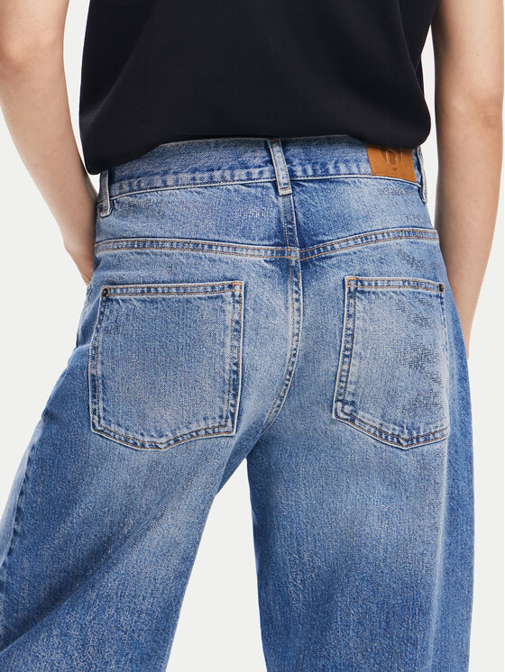 Desigual Desigual Jeans hlače Ariel 24WWDD38 Modra Balloon Fit