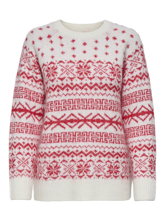 ONLY ONLY Pullover Xmas Nordic 15354824 Rot Regular Fit