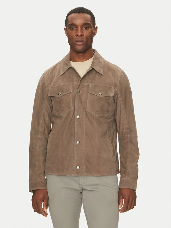 JOOP! Jeans JOOP! Jeans Lederjacke 15 Georg 80000766 Beige Regular Fit