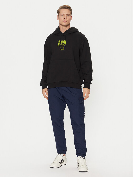 adidas adidas Mikina Q12 Training Supply Fashion Death Metal JN5703 Čierna Loose Fit