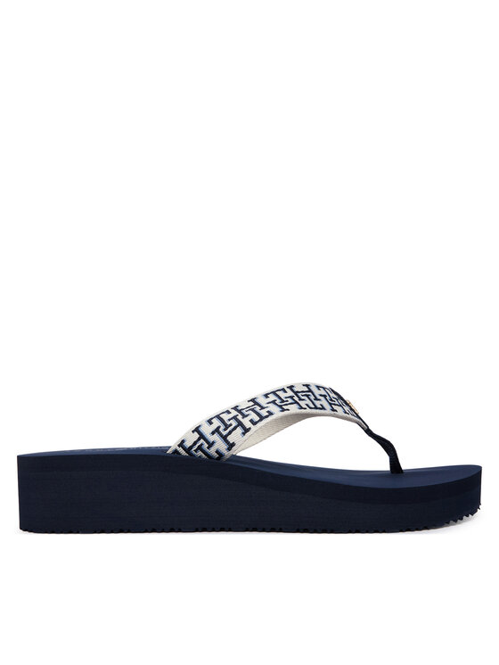 Tommy Hilfiger Tommy Hilfiger Σαγιονάρες Mono Wedge Summer Sandal FW0FW09696 Σκούρο μπλε