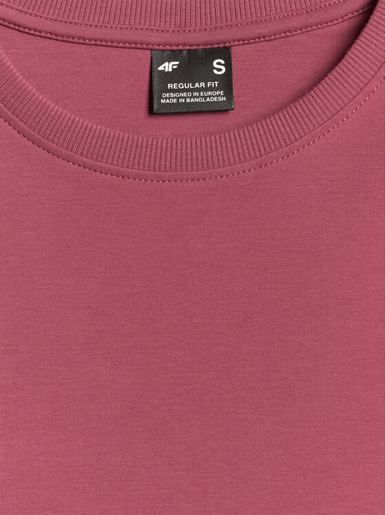 4F 4F T-Shirt BASIC+ Bordowy Regular Fit