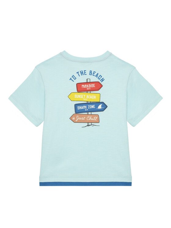 United Colors Of Benetton United Colors Of Benetton T-särk 3SLUG10JF Sinine Regular Fit