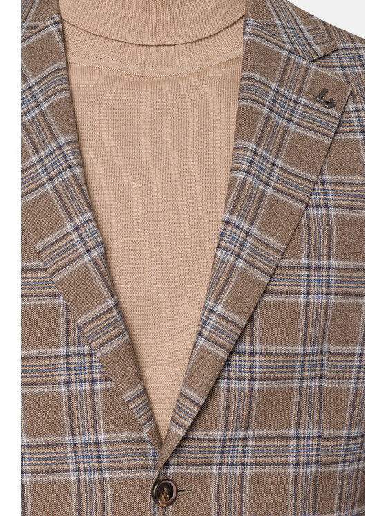 Lancerto Lancerto Marynarka Falstone MA131223000013 Beżowy Slim Fit