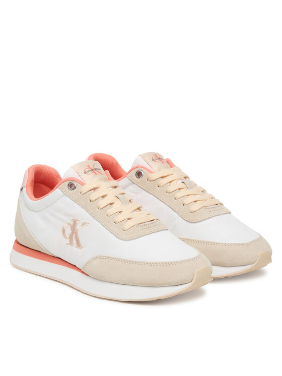 Calvin Klein Calvin Klein Snīkeri Retro Runner Lace Up YW0YW01990 Balts
