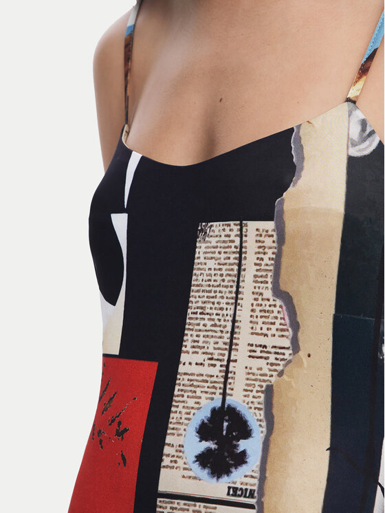 Desigual Desigual Hétköznapi ruha Newspaper Coll 25SWVK40 Színes Regular Fit