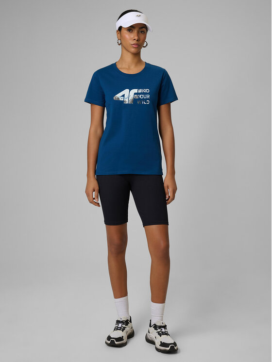 4F 4F T-Shirt TREKKING Turkusowy