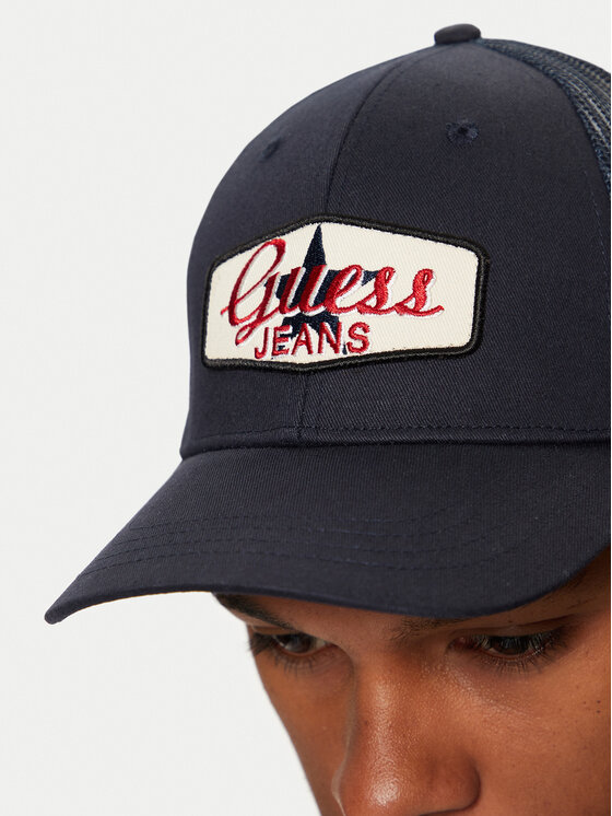 Guess Jeans Guess Jeans Kepurė su snapeliu M5RZ17 WF8V1 Tamsiai mėlyna