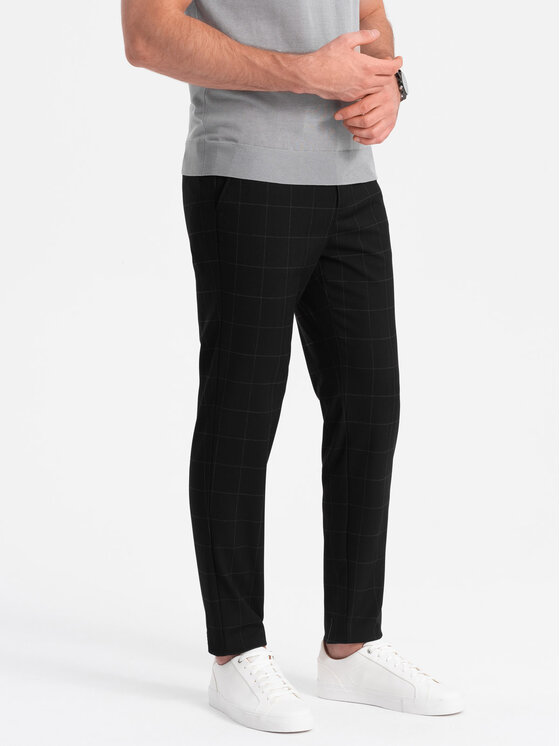 Ombre Ombre Chino kalhoty OM-PACP-0187 Černá Regular Fit