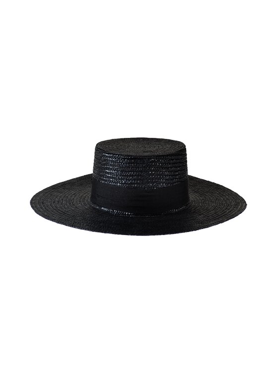 Paris+Hendzel Paris+Hendzel Kapelusz Black Wide Brim Canotier Czarny