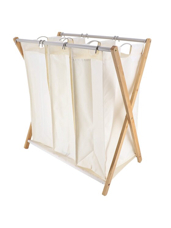 MIAhome MIAhome Kosz łazienkowy na pranie 3 komorowy 76,x68x40 cm TRIPLA Biały