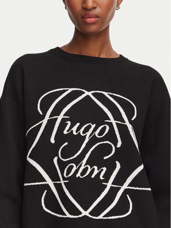 HUGO HUGO Megztinis Siennale 50562692 Juoda Oversize
