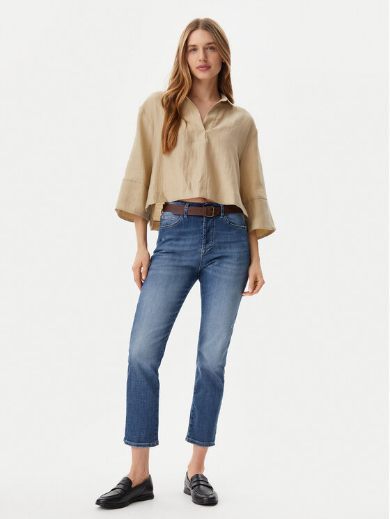 Please Please Jeans hlače P2TDBQ2W5L Modra Straight Leg