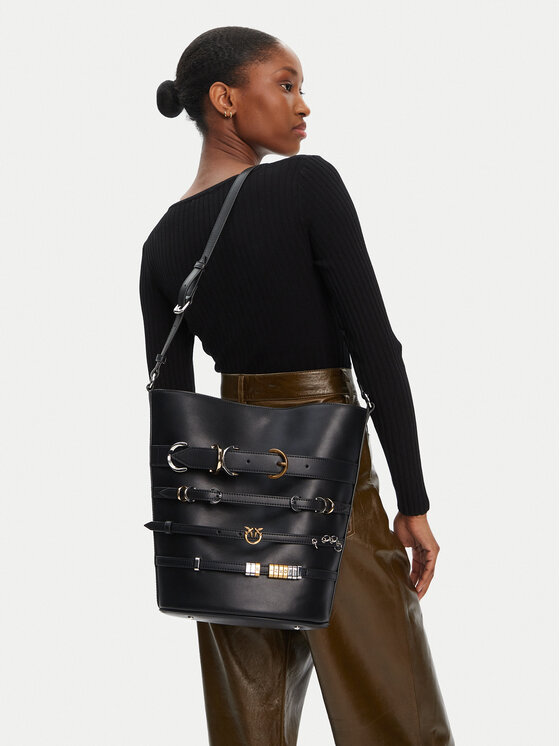 PINKO PINKO Τσάντα Belts Bucket PE 25 PLTT 104366 A26K Μαύρο
