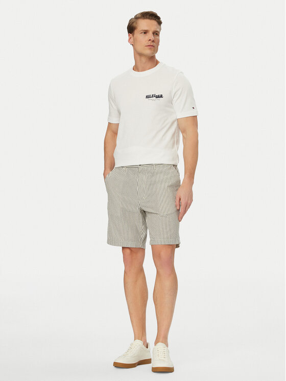 Tommy Hilfiger Tommy Hilfiger Marškinėliai Logo Graphic MW0MW42389 Balta Regular Fit