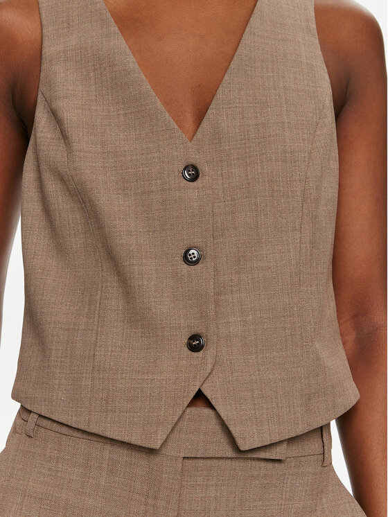 MAX&Co. MAX&Co. Kamizelka 2426156012200 Brązowy Regular Fit