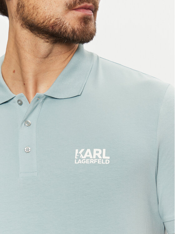 KARL LAGERFELD KARL LAGERFELD Polo marškinėliai 745088 551235 Žydra Regular Fit