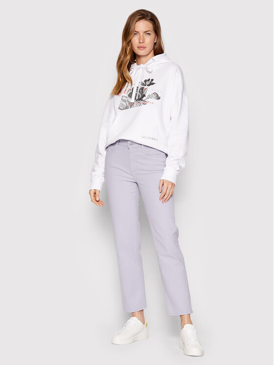 Felpa W2YQ03 K68I1 Bianco Relaxed Fit