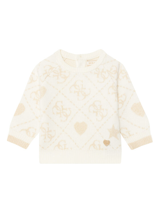 Guess Guess Komplet pulover in hlače iz blaga A5BG03 Z39N0 Bež Regular Fit