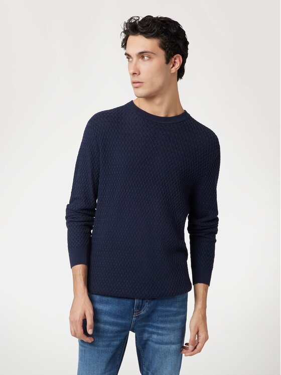 Guess Guess Maglione 166643 Blu Classic Fit
