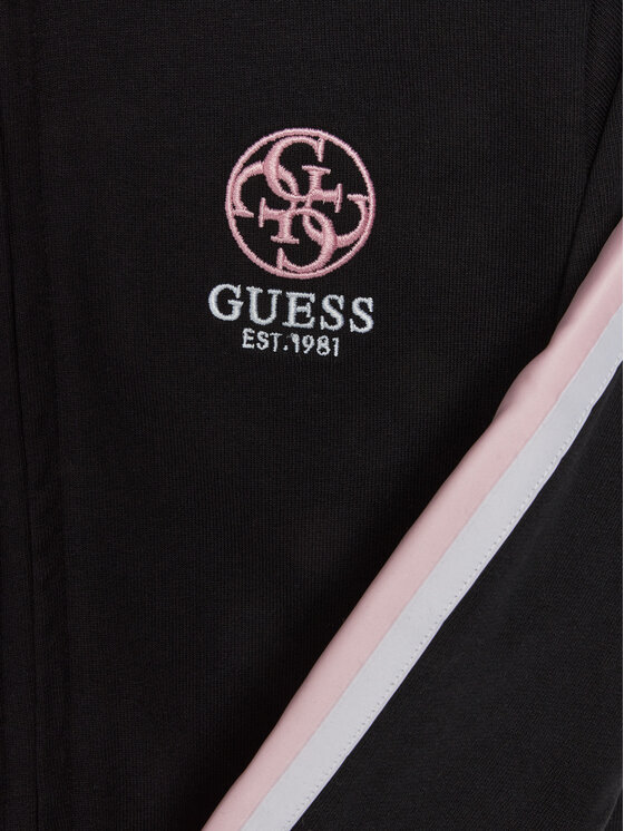 Guess Guess Majica dugih rukava J5RQ01 KAD74 Crna Regular Fit