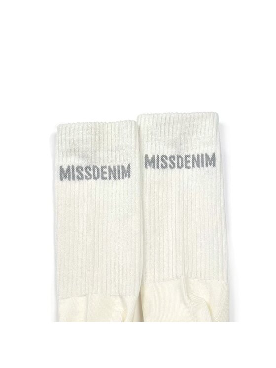 MissDenim MissDenim Skarpety wysokie damskie Front Écru