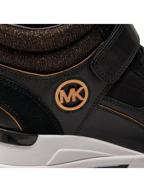 Michael kors high top sneakers black and gold hotsell