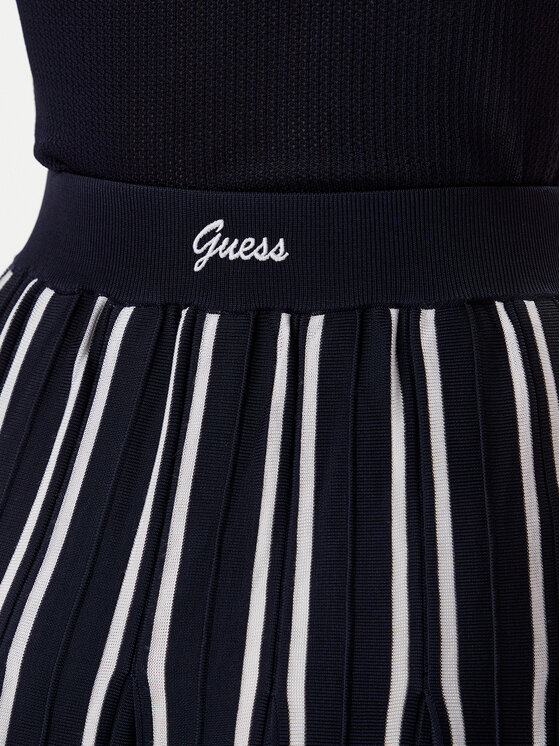 Guess Guess Plisuotas sijonas V5GD00 Z3D60 Juoda Regular Fit