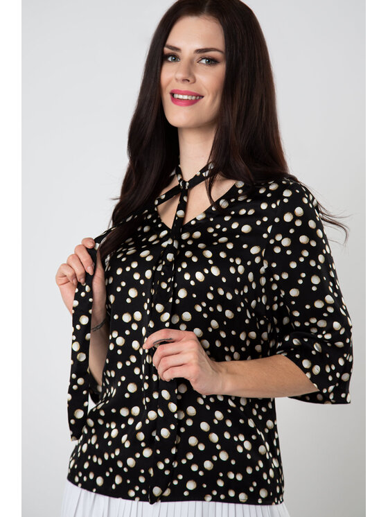 QUIOSQUE QUIOSQUE Halenka KELLY BLOUSE Černá Regular Fit