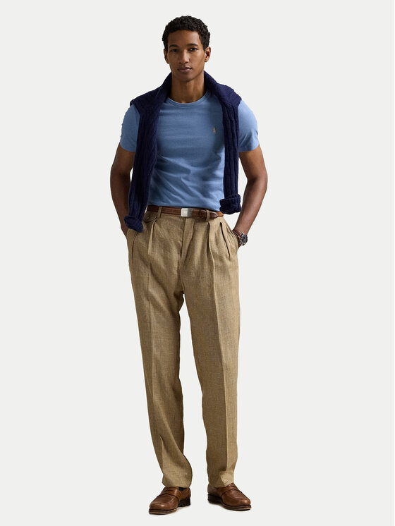 Polo Ralph Lauren Polo Ralph Lauren Majica 710671438430 Svetlo modra Custom Slim Fit