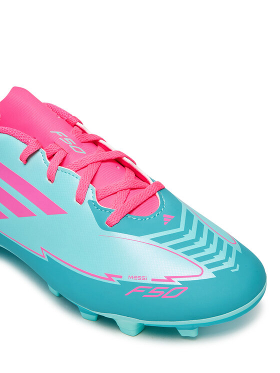 adidas adidas Futbalové topánky F50 Club Messi Firm/Multi-Ground IH0929 Tyrkysová
