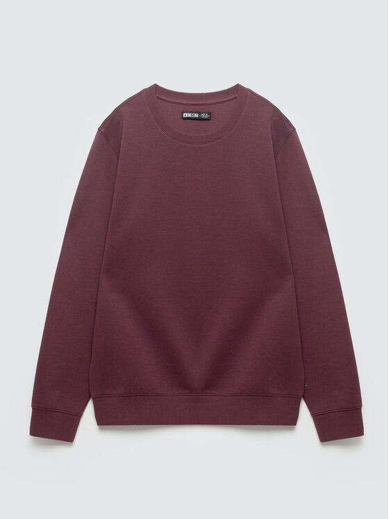 BIG STAR BIG STAR Bluza BREMEN Bordowy Basic Fit