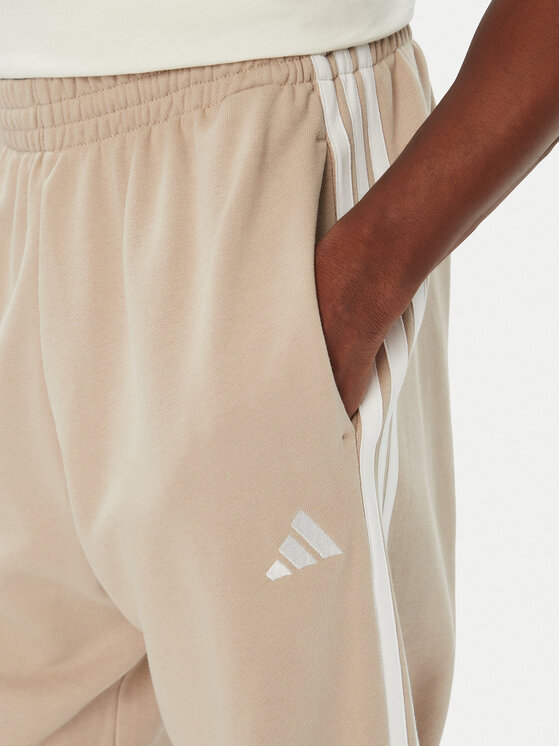 adidas adidas Jogginghose Essentials 3-Stripes French Terry Tapered Cuffed KY4196 Beige Regular Fit