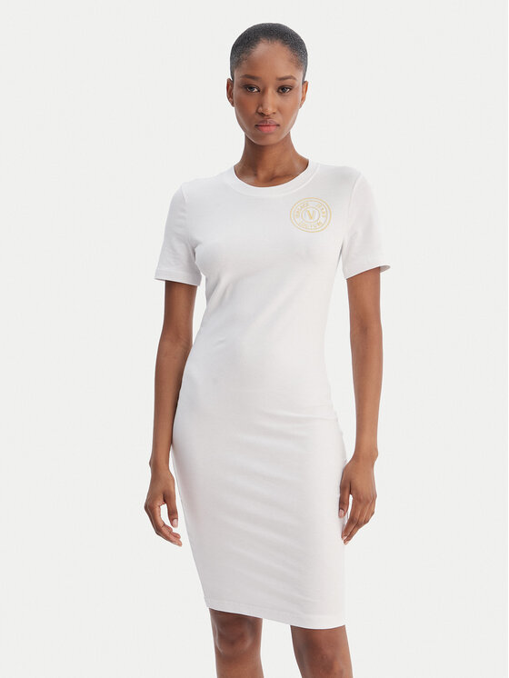 Versace Jeans Couture Versace Jeans Couture Igapäevane kleit 80HAOT02 CJ03T Valge Slim Fit