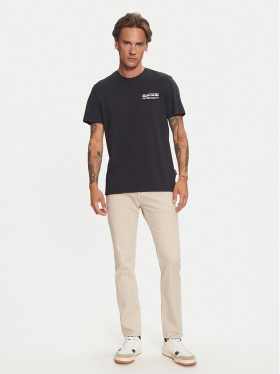 Napapijri Napapijri T-krekls Kasba NP0A4HQQ Melns Regular Fit