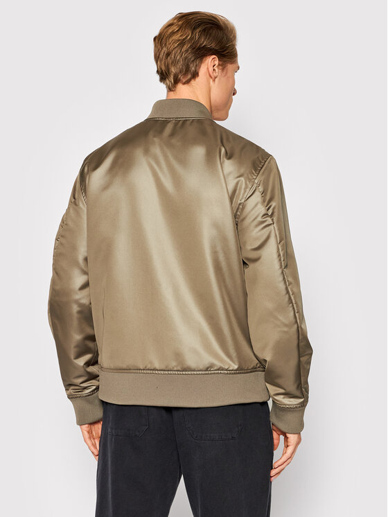 Bomber Es Satin M1GL01 R81M2 Marrone Relaxed Fit