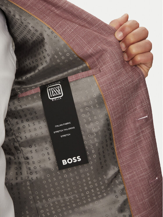 BOSS BOSS Marynarka H-Hutson-251 50539804 Różowy Regular Fit