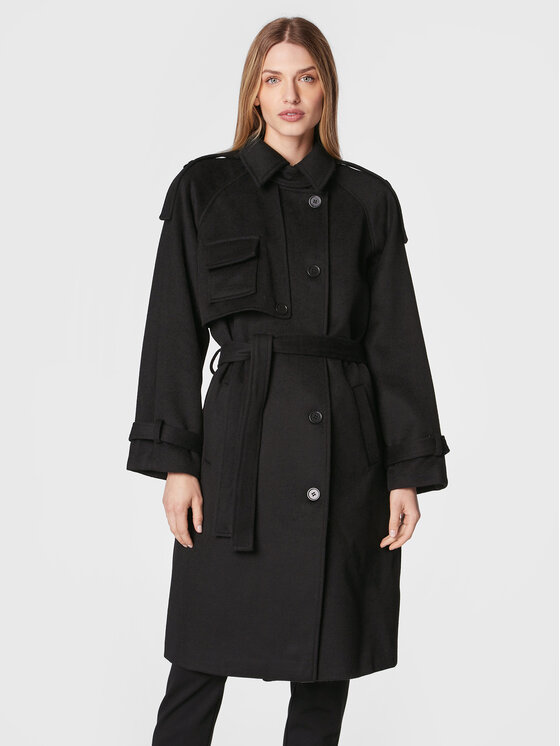Bruuns Bazaar Palton Catarina BBW3009 Negru Regular Fit