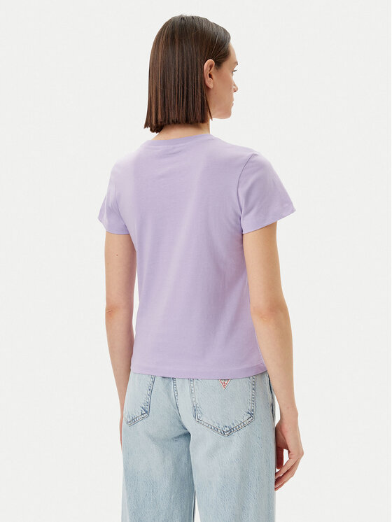 Guess Guess T-Shirt V5GI10 K9RM1 Fioletowy Regular Fit