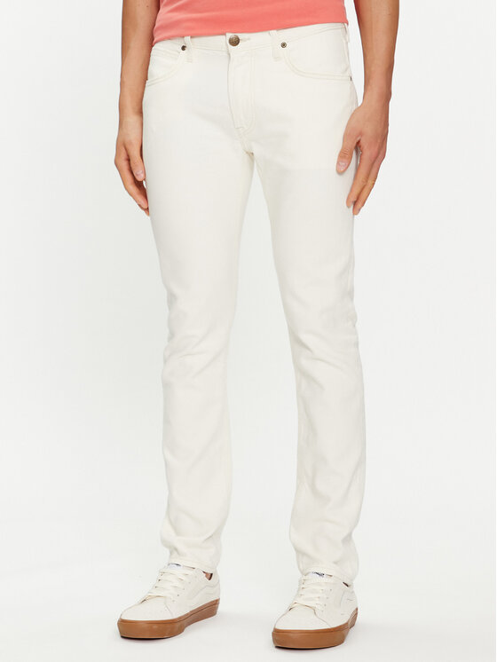 Lee Džínsy Luke 112349207 Biela Slim Fit