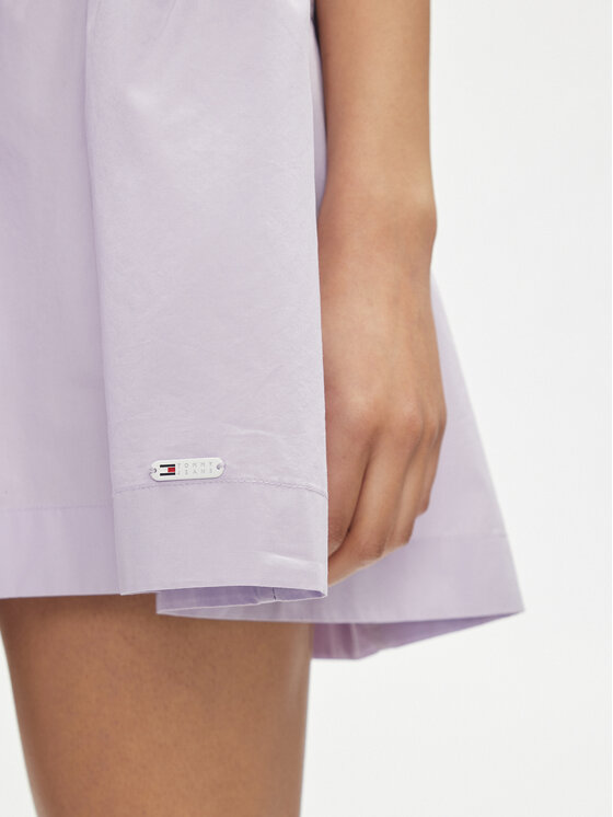 Tommy Jeans Tommy Jeans Sommerkleid DW0DW17948 Violett Relaxed Fit