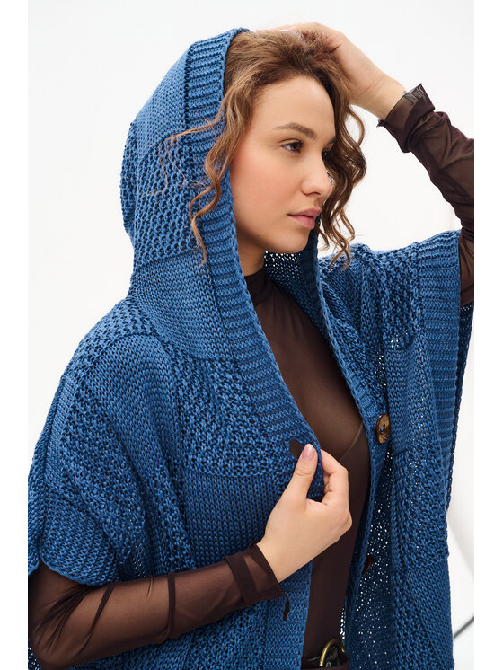 blue shadow blue shadow Kardigan Tamashi Granatowy Regular Fit