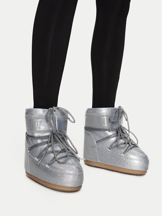 Moon Boot Moon Boot Snehule Icon Low Glitter 80D1409440 Strieborná