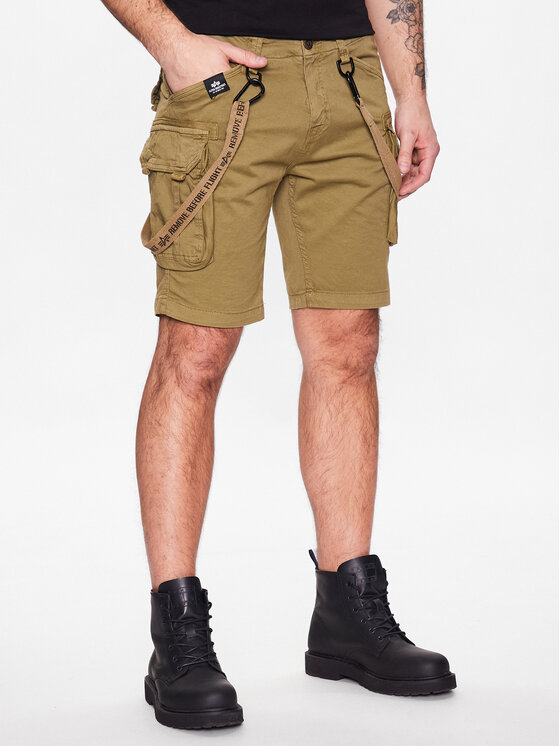 Alpha Industries Pantalon scurți din material Utility 116213 Verde Slim Fit
