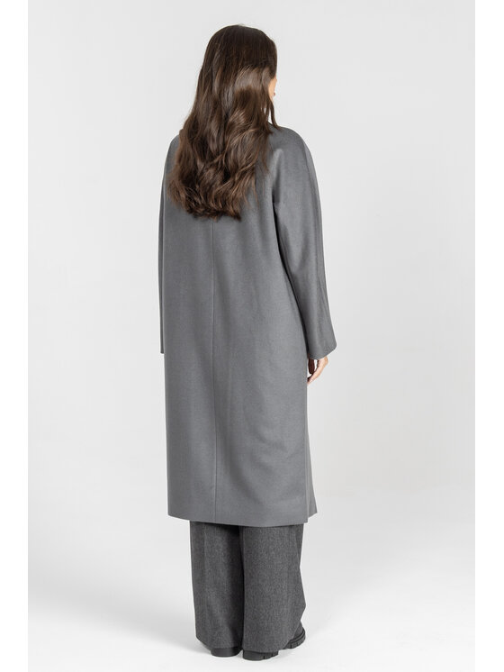 Deni Cler Milano Deni Cler Milano Płaszcz T-DC-8055-E5-85-88-1 Szary Loose Fit