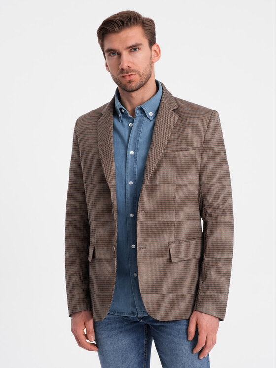 Ombre Ombre Sako OM-BLZB-0116 Hnědá Regular Fit