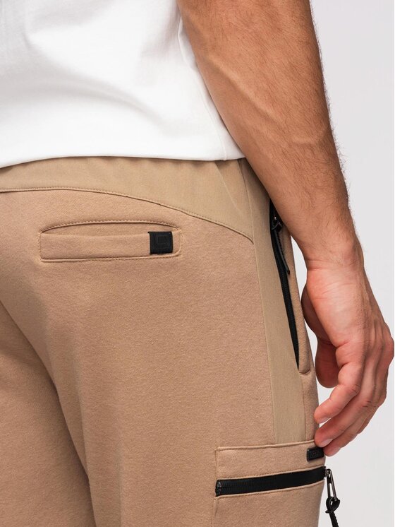 Ombre Ombre Joggery OM-PASK-0222 Beżowy Jogger Fit