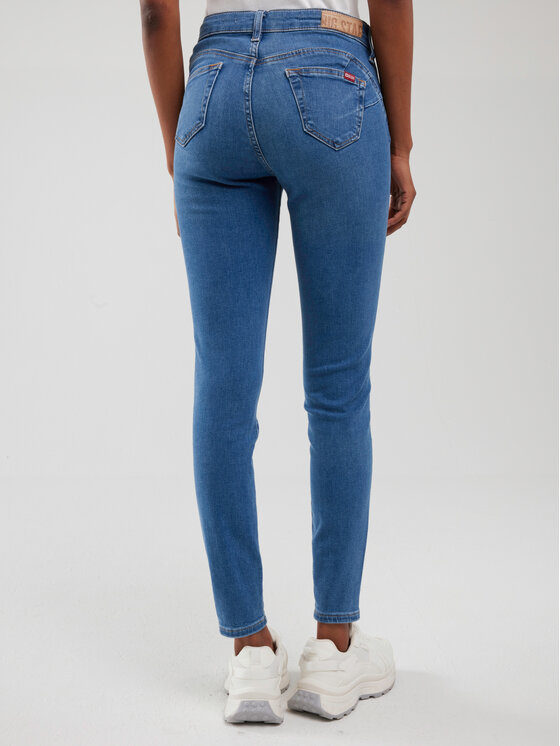 BIG STAR BIG STAR Jeansy MELINDA HIGH WAIST Niebieski Skinny Fit